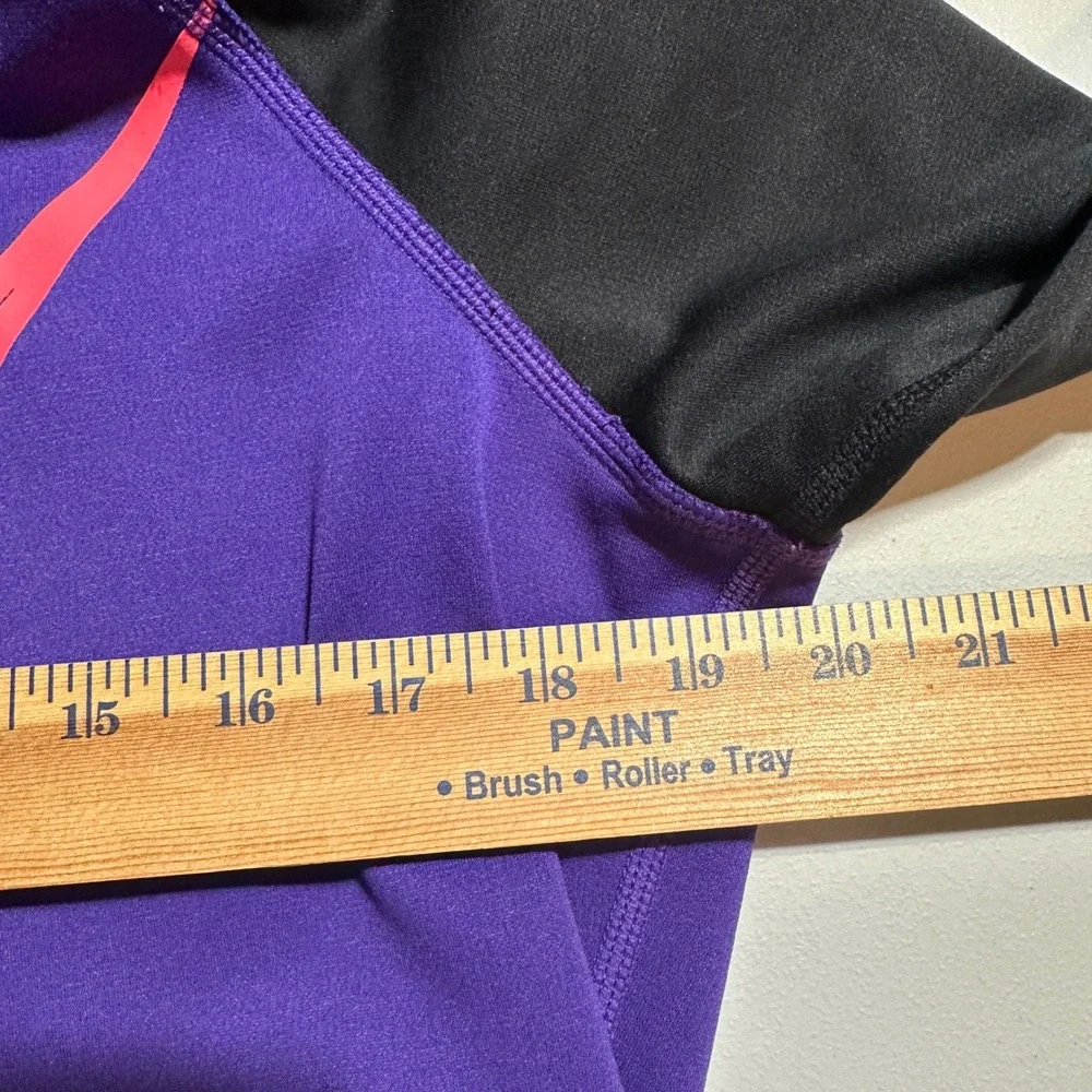 Nike Therma Fit Hoodie Womens Medium Purple Black Pink Big Swoosh Pullover M